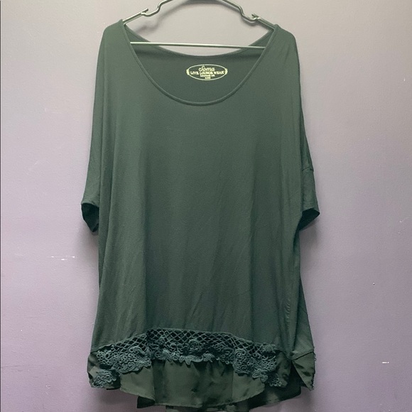 Chico's Tops - Soma black top with crochet and sheer detail